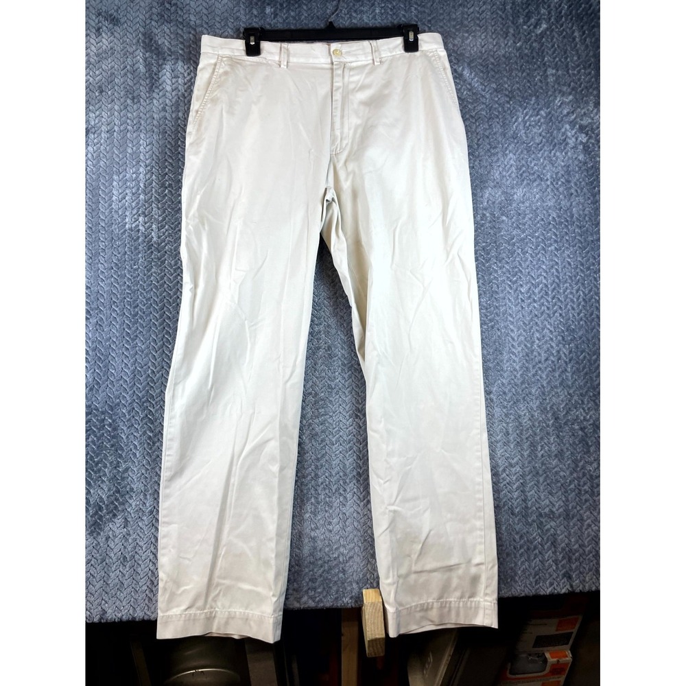 Polo Ralph Lauren Prospect Pants Mens 36x32 Beige Cotton High Rise Straight Leg